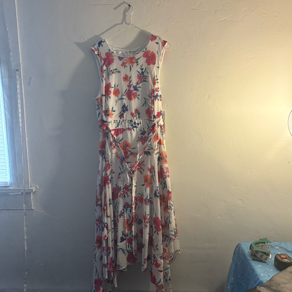 Nwt Calvin Klein Floral High-Low Dress Size 18w Plus